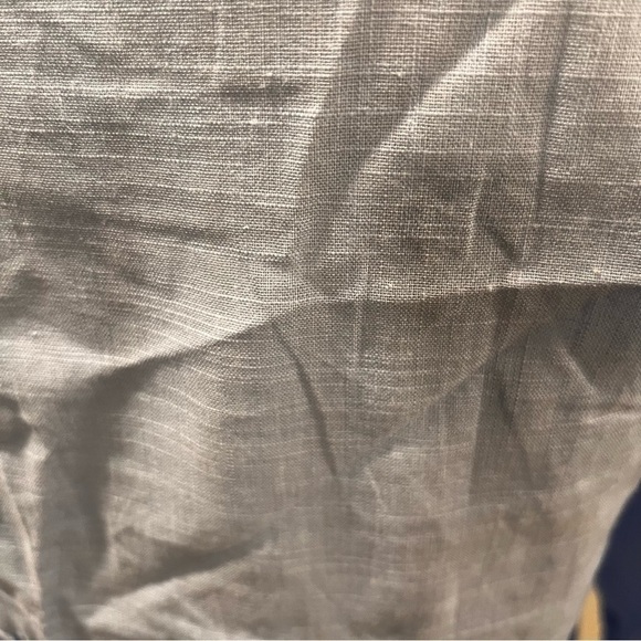 Women’s Blue Peplum back button down shirt - Picture 4 of 9